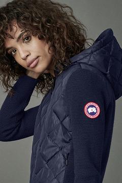 Chamarras Canada Goose Mujer Mexico - HyBridge Prendas De Punto Azul Marino MG2397614